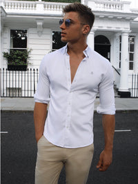 Aylsham Fitted Stretch Shirt - White