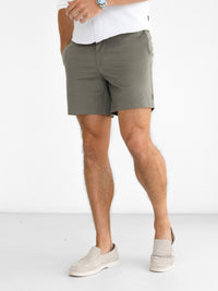 Conrad Stretch Chino Shorts - Safari Green