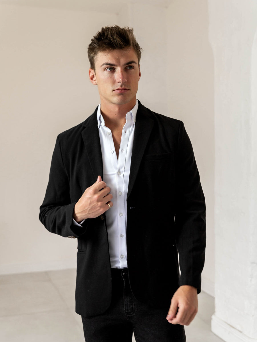 Mens black 2025 linen blazer