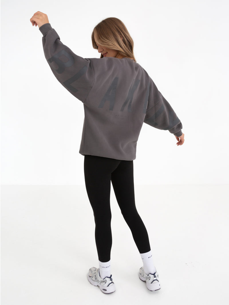 Isabel Tonal Oversized Jumper - Charcoal