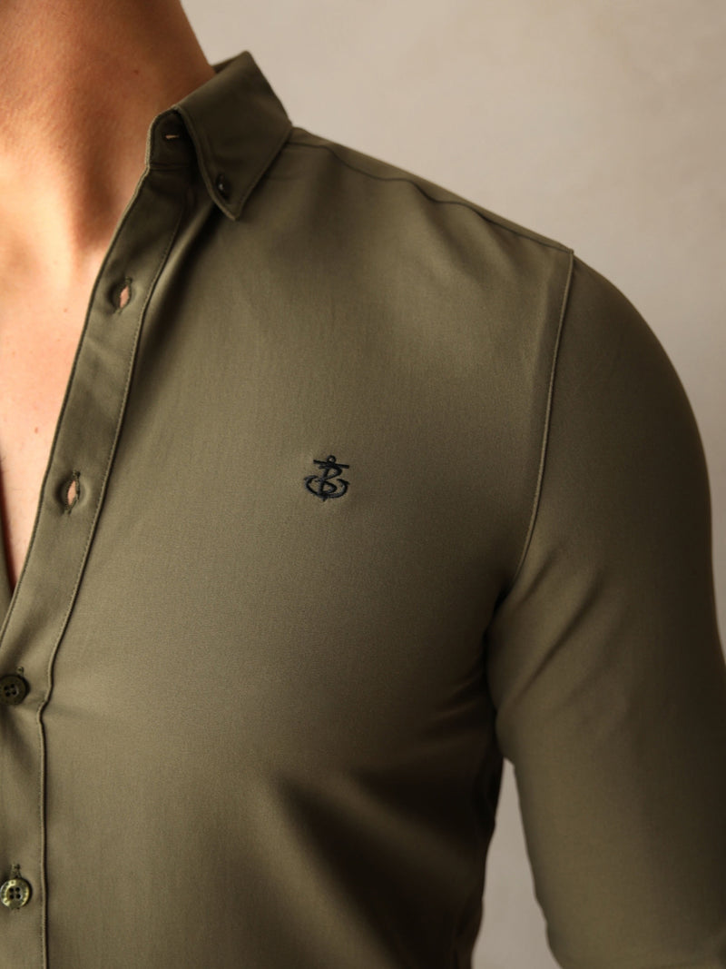 Carter Long Sleeve Shirt - Khaki Green
