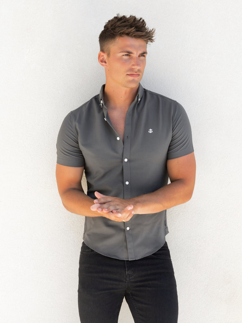 Otto Short Sleeve Shirt - Charcoal