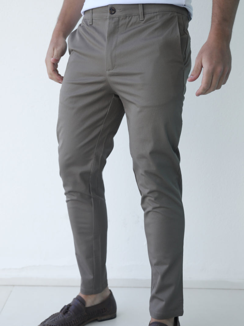 Cavill Slim Fit Tailored Chinos - Khaki Green