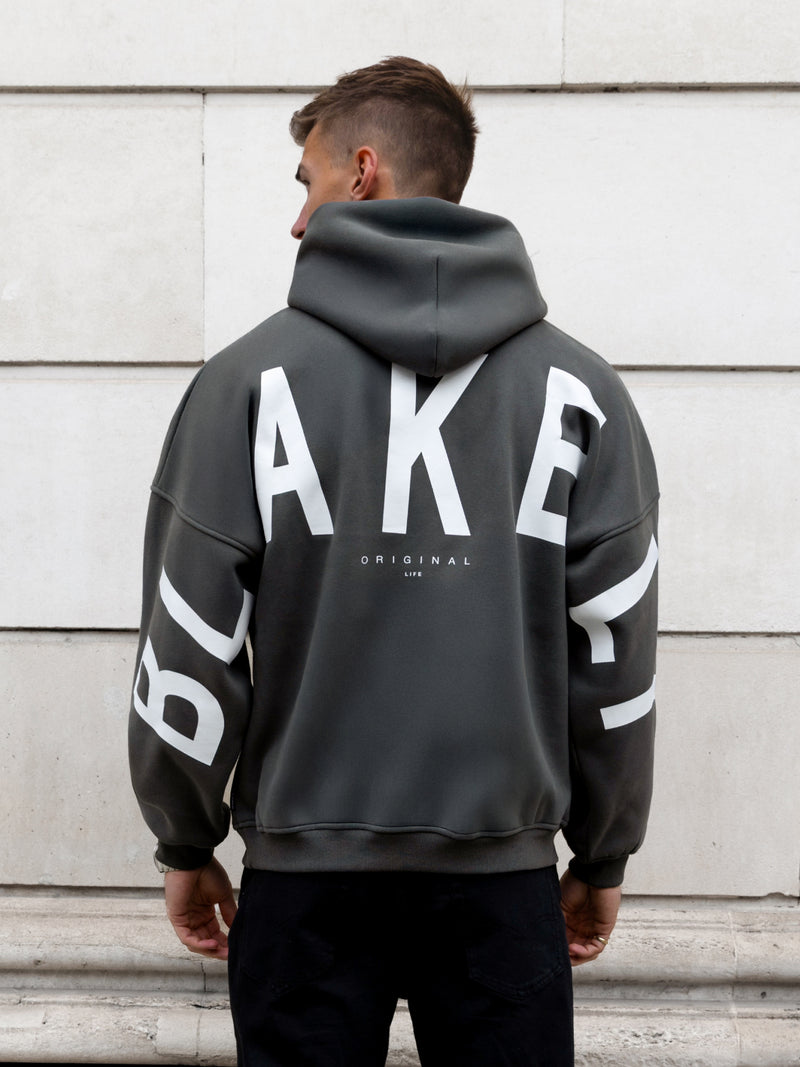 Idris Oversized Hoodie - Khaki Grey