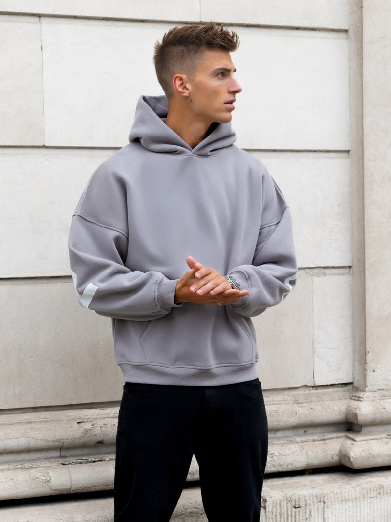 Idris Oversized Hoodie - Mid Grey