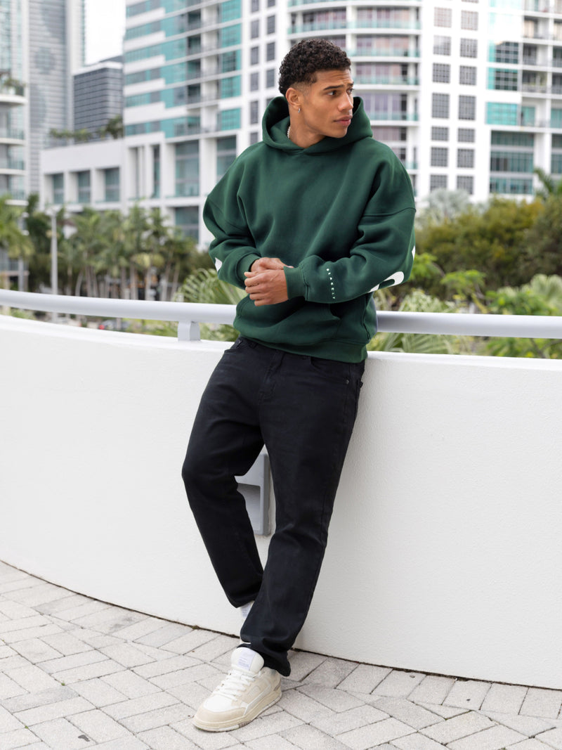 Idris Oversized Hoodie - Pine Green