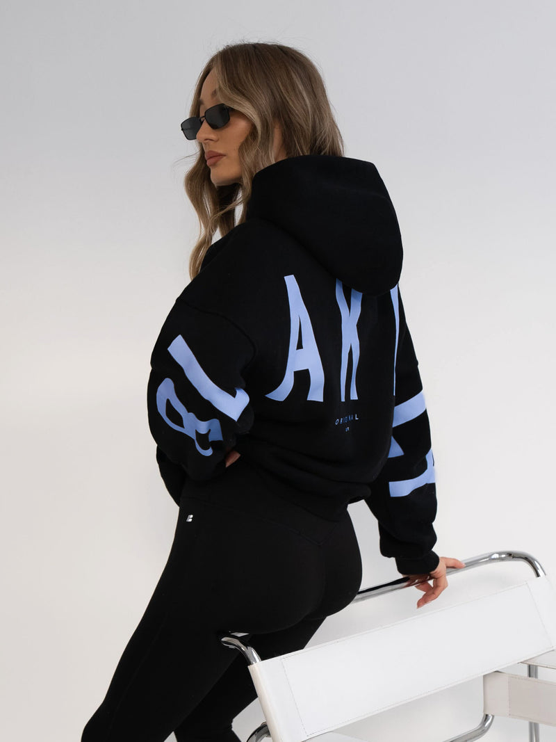 Members Isabel Oversized Hoodie - Black & Blue