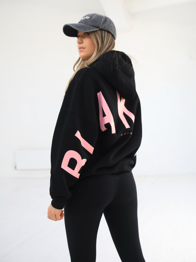 Members Isabel Oversized Hoodie - Black & Pink