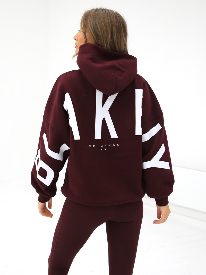 Isabel Oversized Hoodie - Burgundy