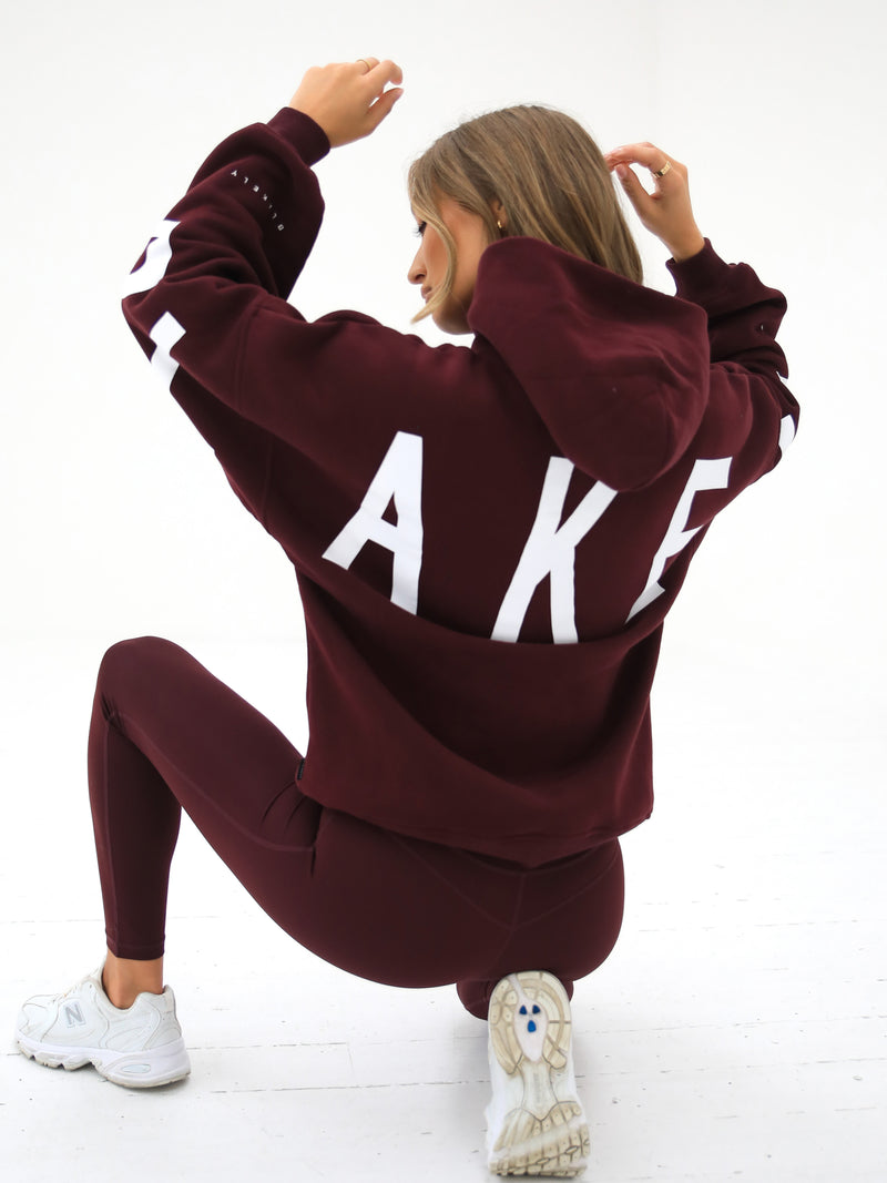 Isabel Oversized Hoodie - Burgundy