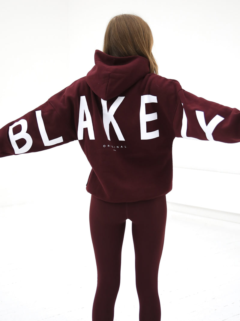 Isabel Oversized Hoodie - Burgundy