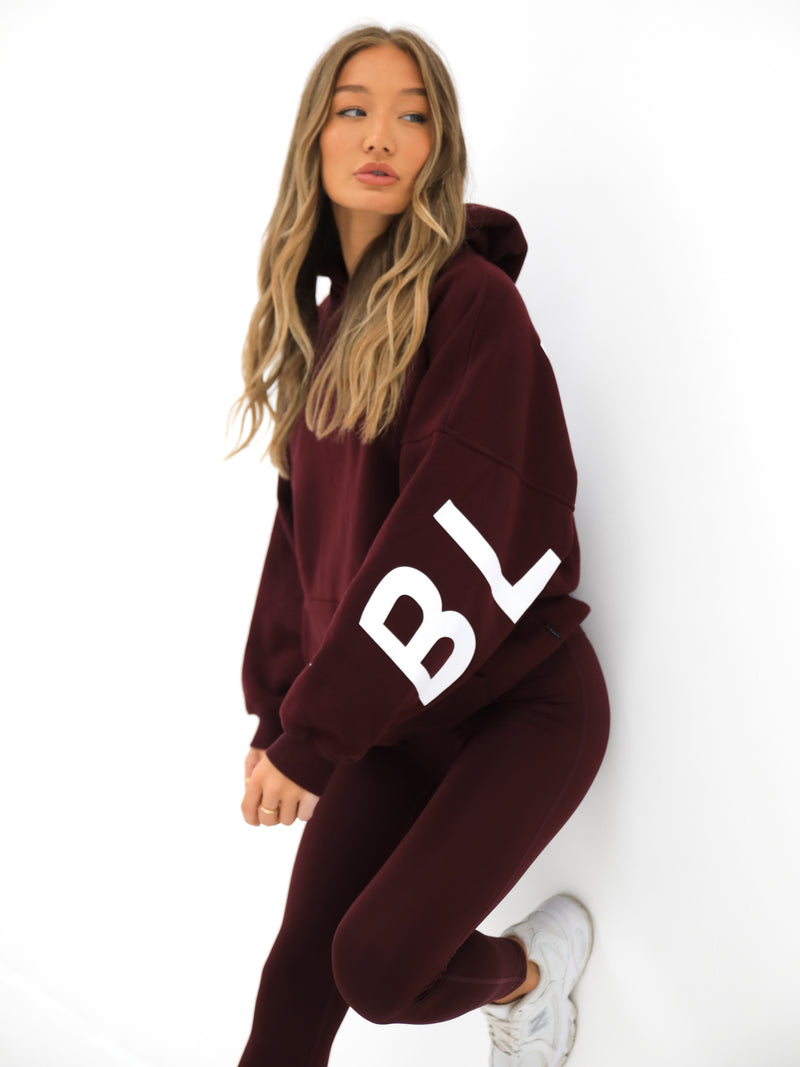 Isabel Oversized Hoodie - Burgundy