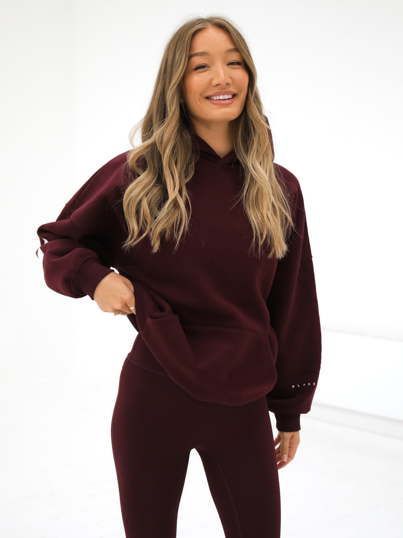 Isabel Oversized Hoodie - Burgundy