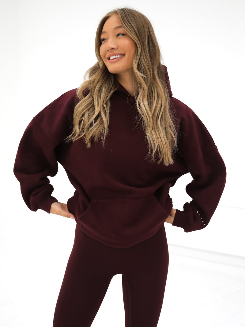 Isabel Oversized Hoodie - Burgundy