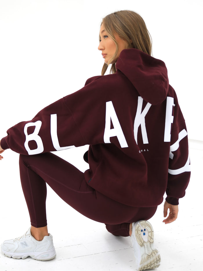 Blakely Isabel Women's Oversized Hoodie Burgundy