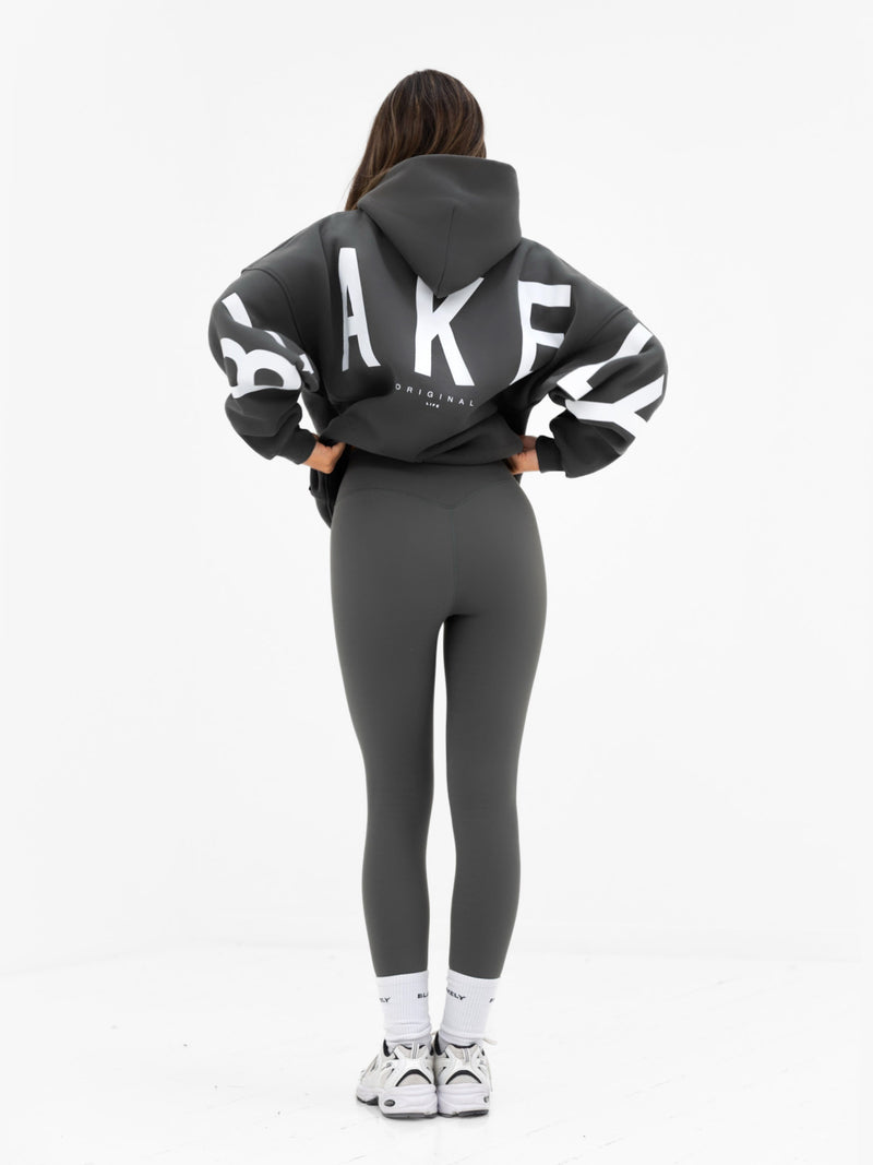 Isabel Oversized Hoodie - Khaki Grey