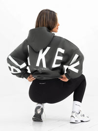 Isabel Oversized Hoodie - Khaki Grey