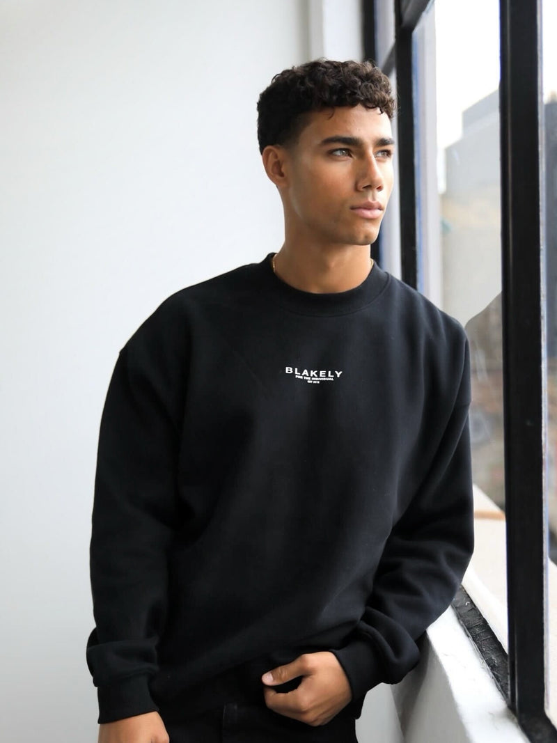 Statement Relaxed Jumper - Black