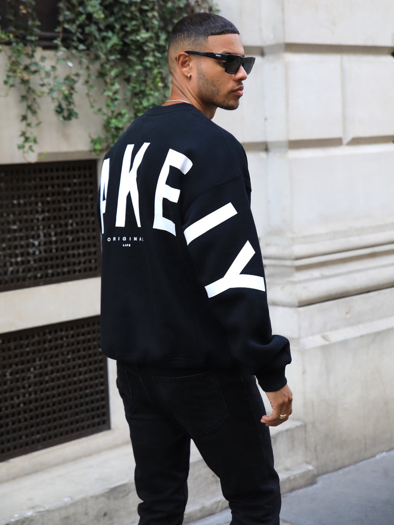 Idris Oversized Jumper - Black