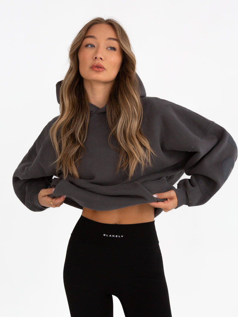 Tonal Isabel Oversized Hoodie - Charcoal