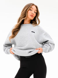 Olivia Oversized Jumper - Marl Grey