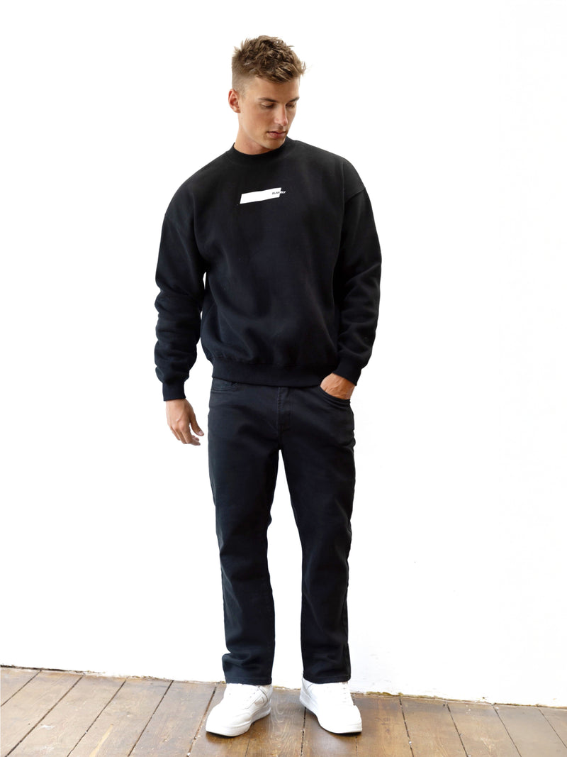 Kobe Italic Relaxed Jumper - Black