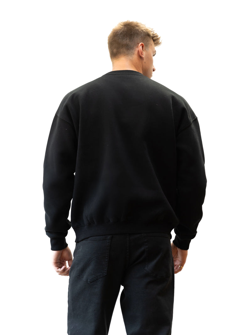 Kobe Italic Relaxed Jumper - Black