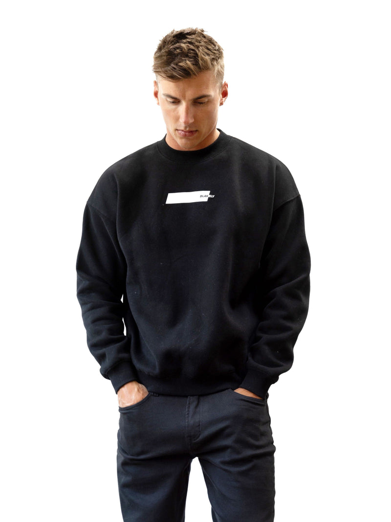 Kobe Italic Relaxed Jumper - Black