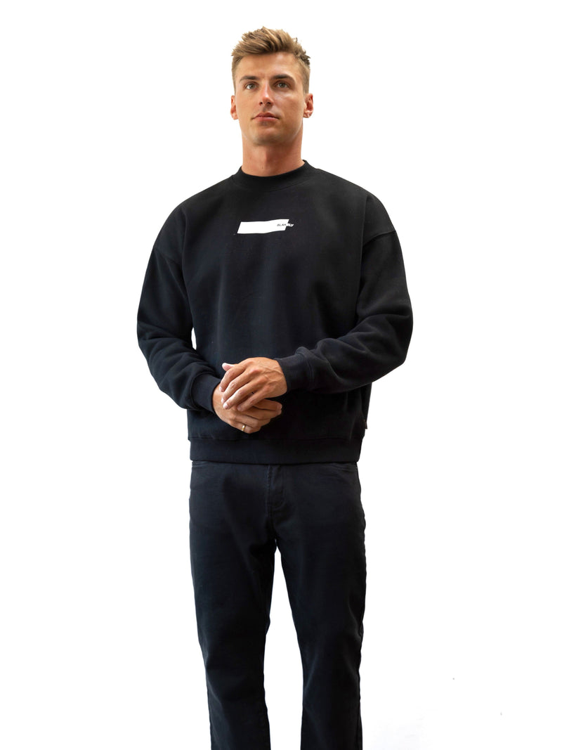 Kobe Italic Relaxed Jumper - Black