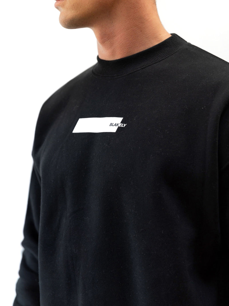 Kobe Italic Relaxed Jumper - Black