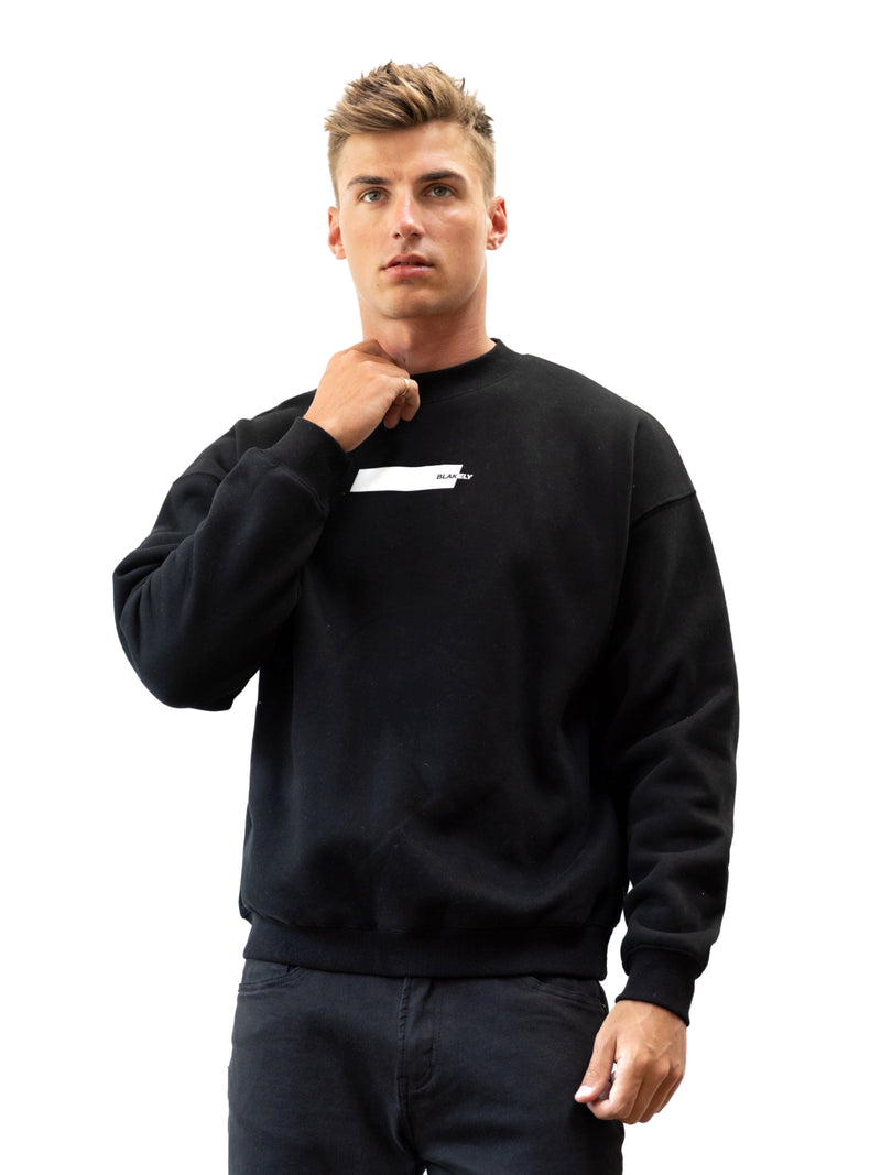 Kobe Italic Relaxed Jumper - Black