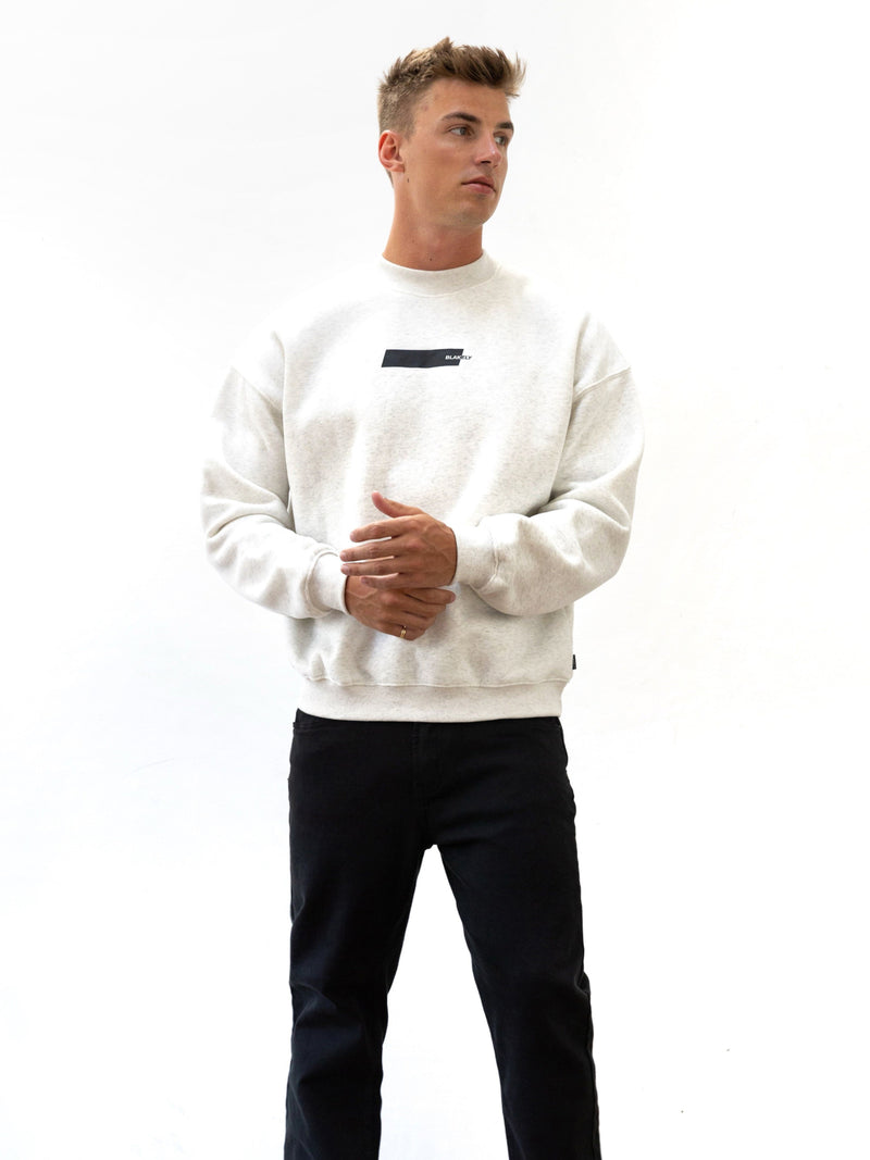 Kobe Italic Relaxed Jumper - Marl White