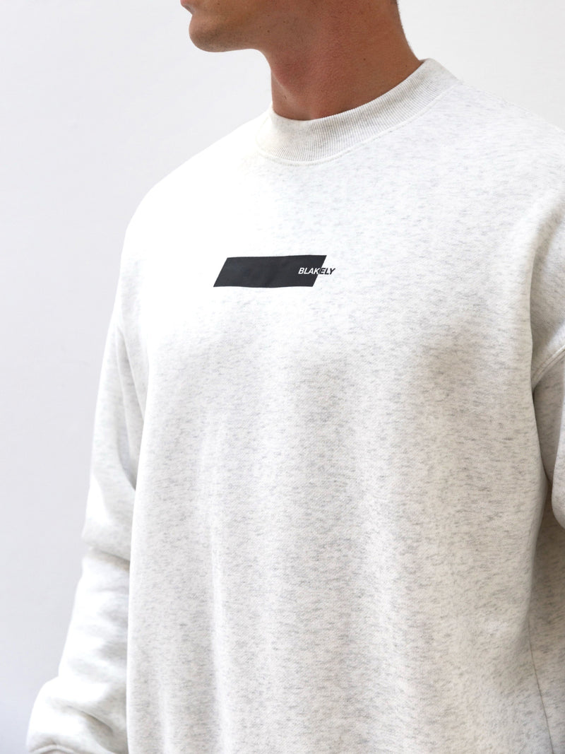 Kobe Italic Relaxed Jumper - Marl White