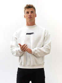 Kobe Italic Relaxed Jumper - Marl White