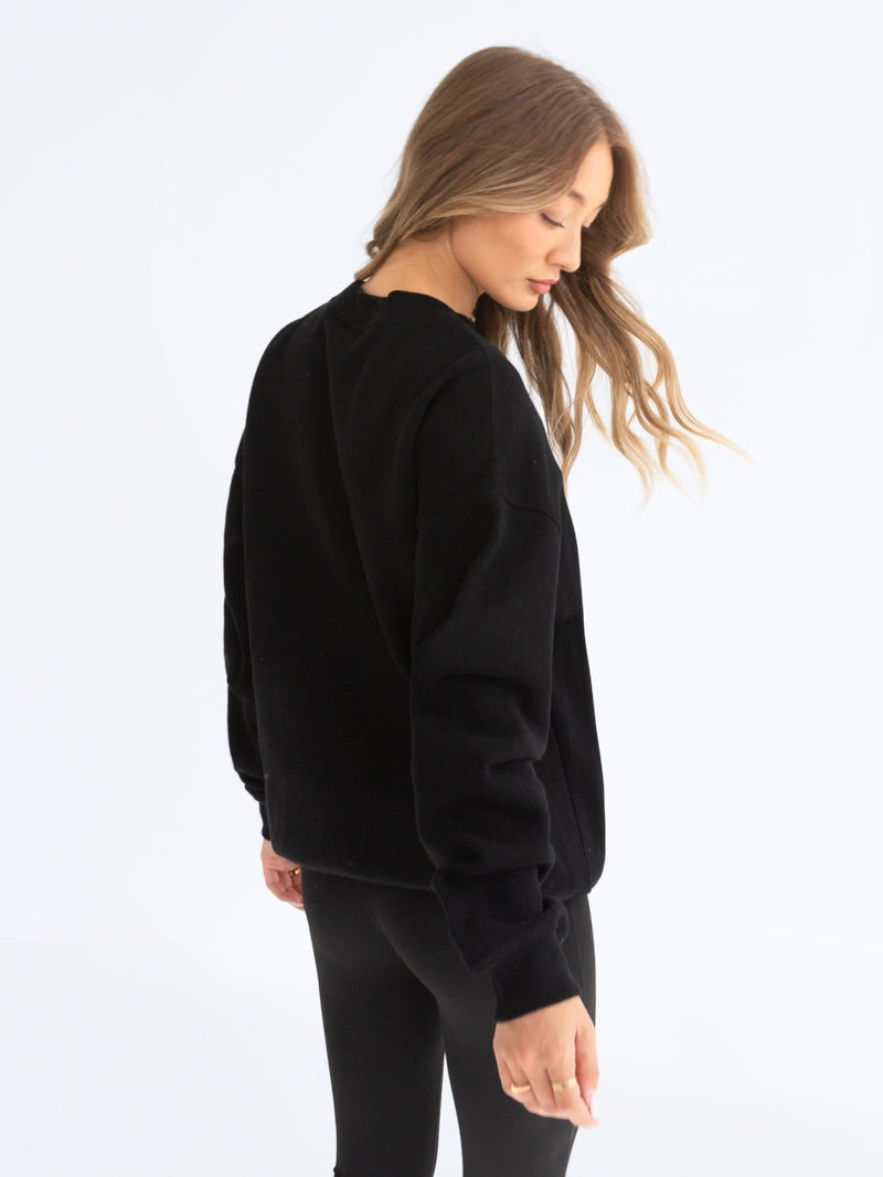 Composure Oversized Jumper - Black