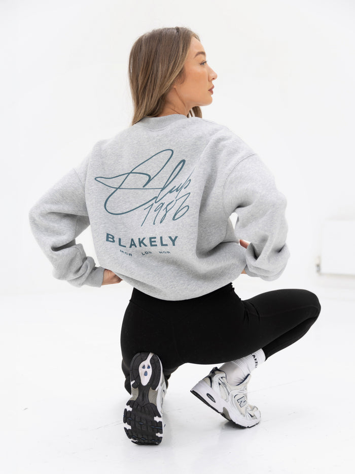 Club Oversized Jumper - Marl Grey