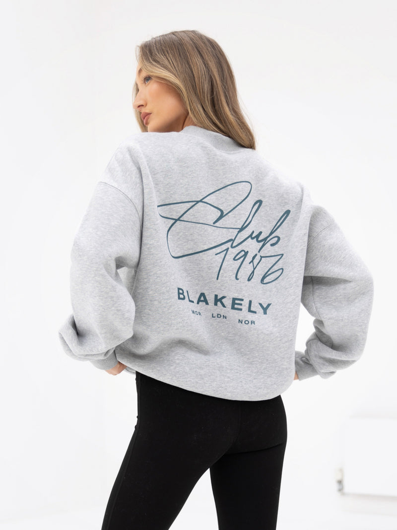 Club Oversized Jumper - Marl Grey