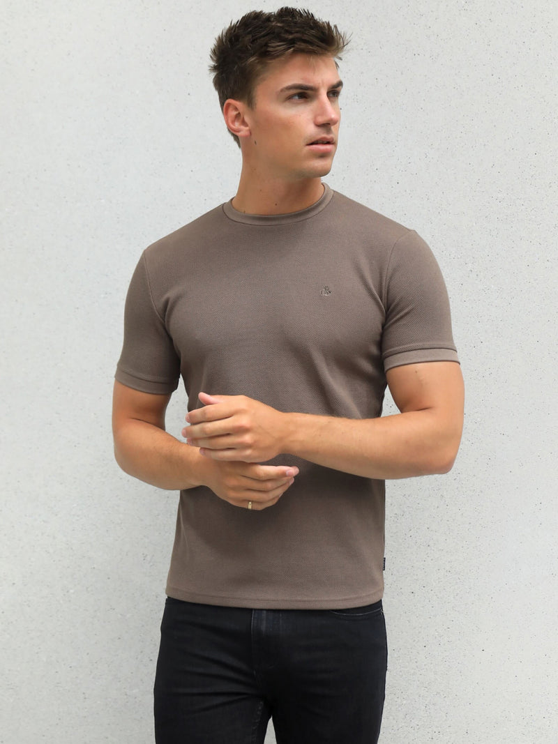 Toulon Textured T-Shirt - Brown