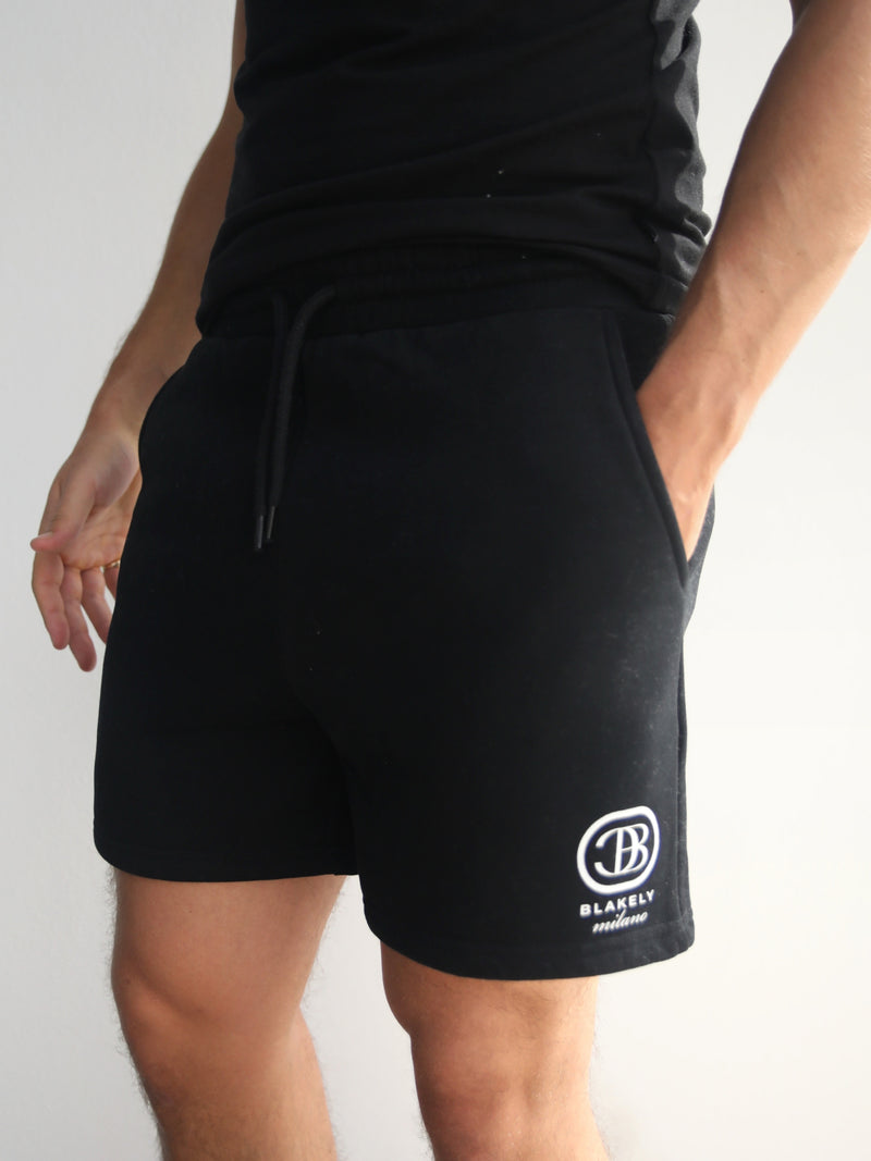 Milano Relaxed Jogger Shorts - Black