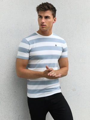 Loano Stripe T-Shirt - Light Blue
