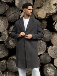 Knightsbridge Tailored Coat - Charcoal