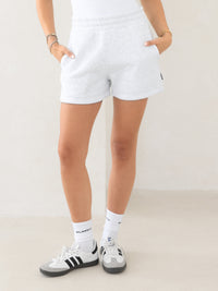 Blakely Basic Jogger Shorts - Marl White