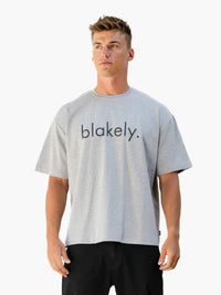 Logo Unfitted T-Shirt - Marl Grey