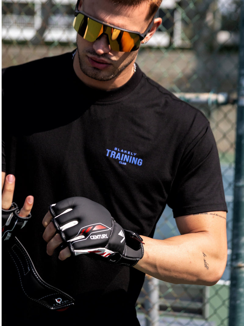 Relaxed Training T-Shirt - Black & Blue