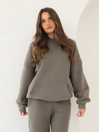 Blakely Basic Oversized Hoodie - Safari Green