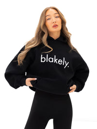Logo Oversized Hoodie - Black
