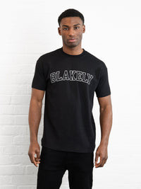 Outline Varsity Relaxed T-Shirt - Black