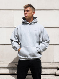 Iver Relaxed Hoodie - Marl Grey