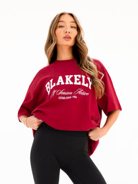 Melrose Ultra Oversized T-Shirt - Cherry Red