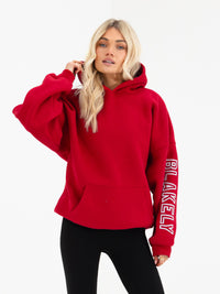 Alexis Oversized Hoodie - Cherry Red